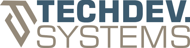 TechDev. SystemsLogo in white color